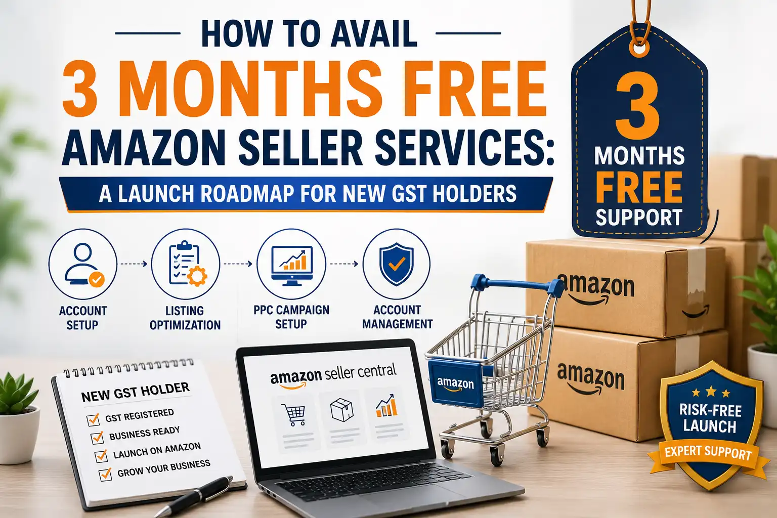 How to Avail 3 Months Free Amazon Seller Services: A Launch Roadmap for New GST Holders